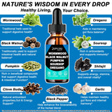 Etiqueta del producto AMENQ hHEALTH destaca ingredientes naturales para bienestar digestivo.