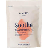Ameo Life pastillas plateadas en caja, alivio rápido para irritación de garganta