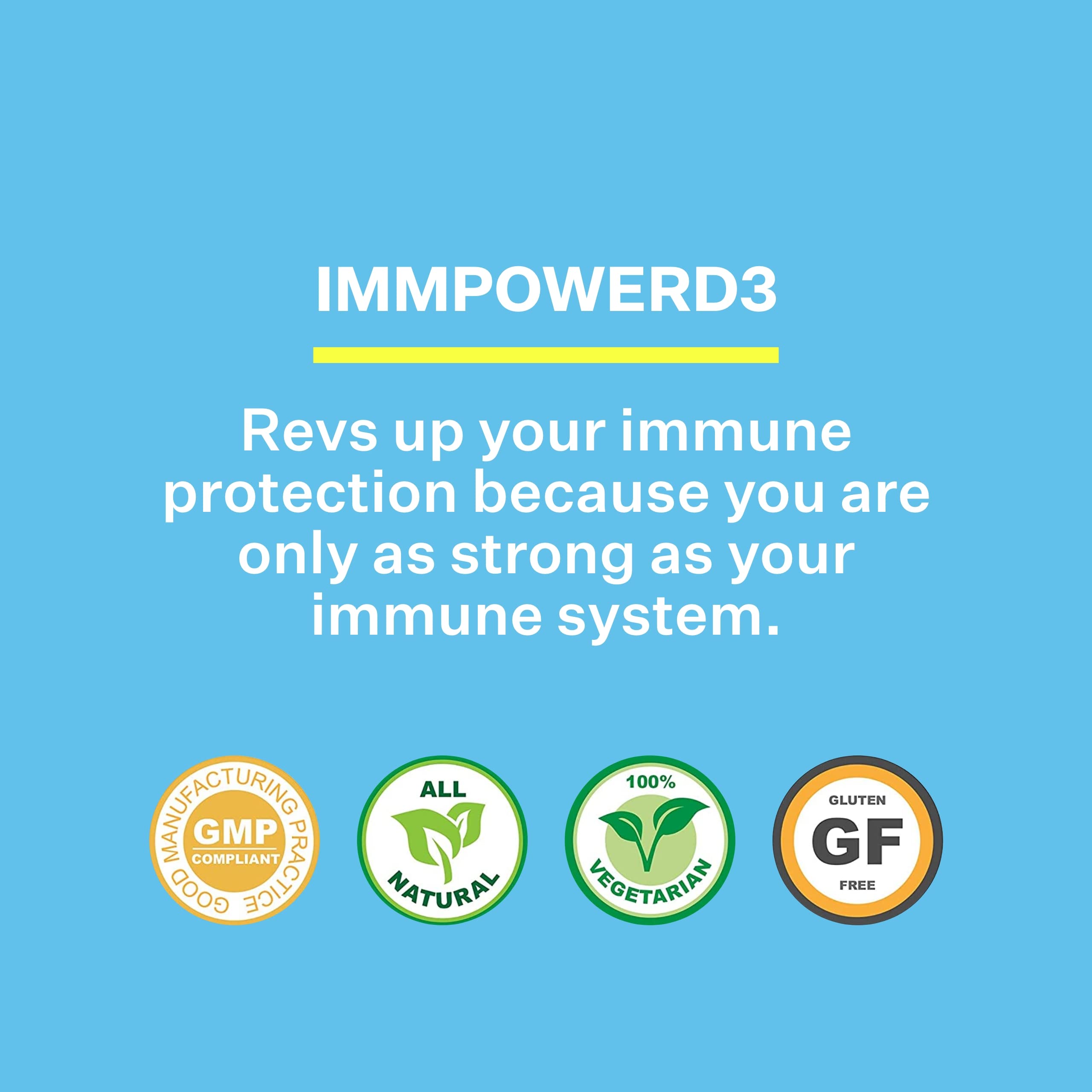 Empaque de ImmpowerD3 de American BioSciences, opción vegetariana y práctico para la rutina.