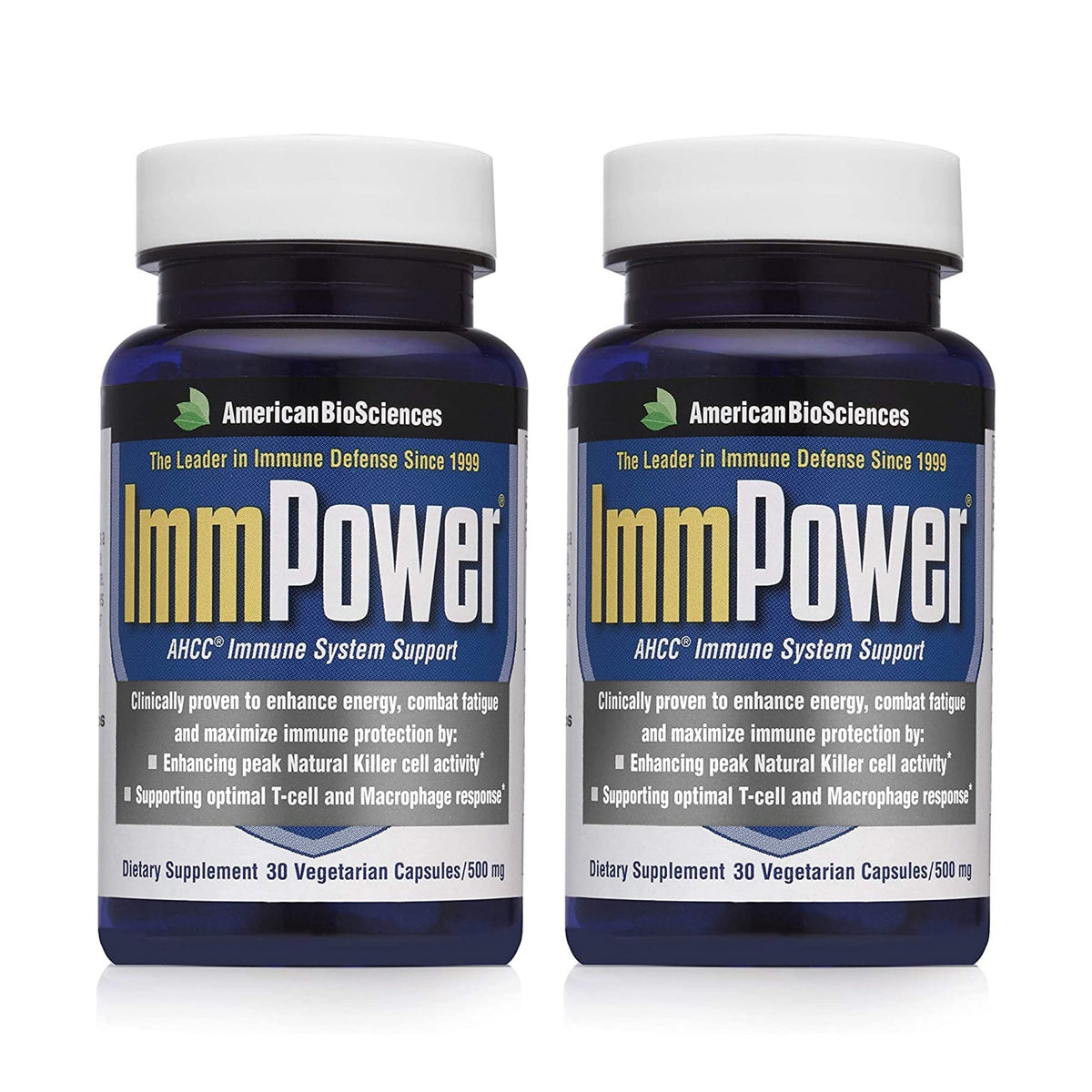 American BioSciences ImmPower: cápsulas AHCC para posible apoyo inmunitario diario.