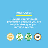 Tabla de información nutricional de ImmPower AHCC de American BioSciences.