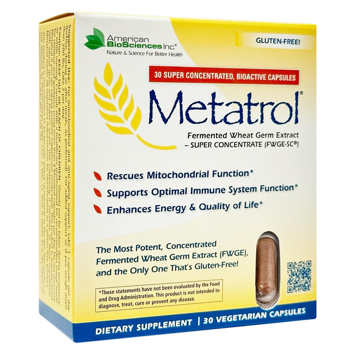 Metatrol de American BioSciences, envase balanceado para uso diario.