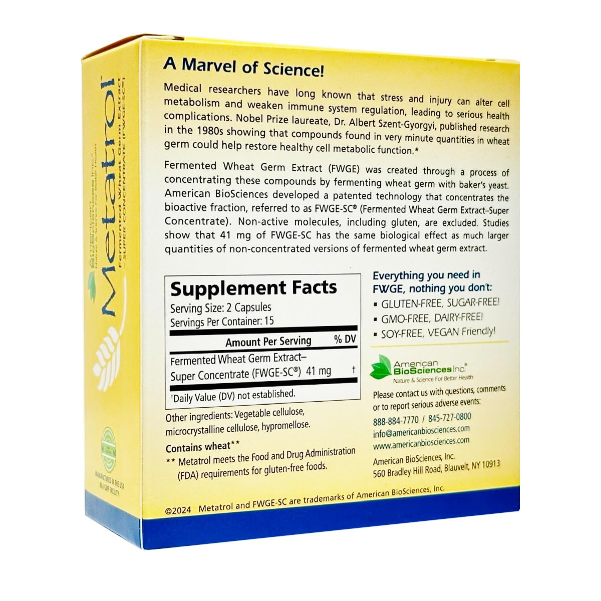 Metatrol: germen de trigo fermentado, ingrediente para soporte inmunológico natural.