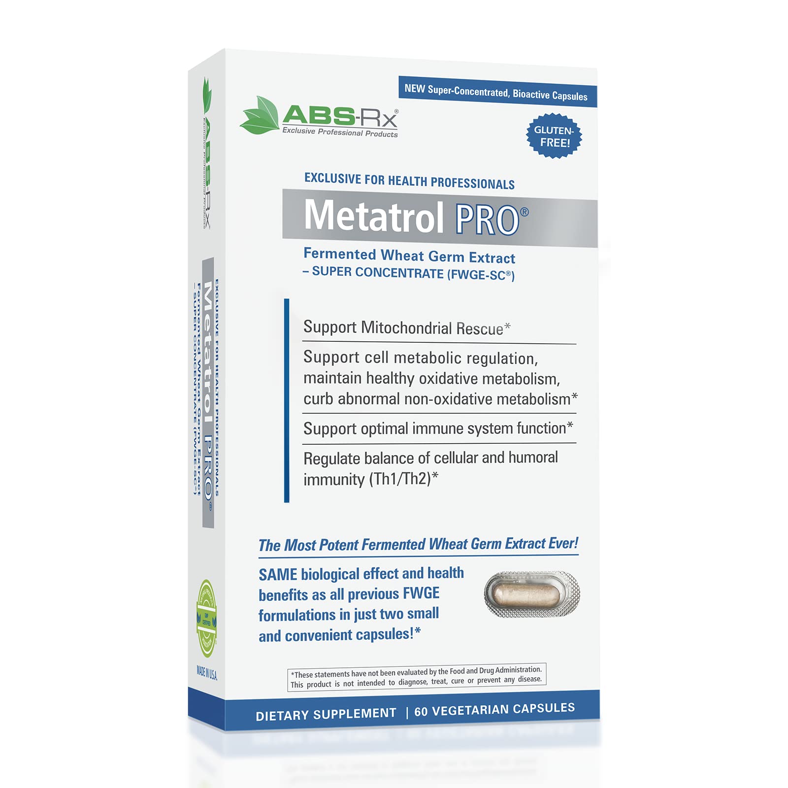 Botella de Metatrol PRO de American BioSciences para apoyo inmune diario.