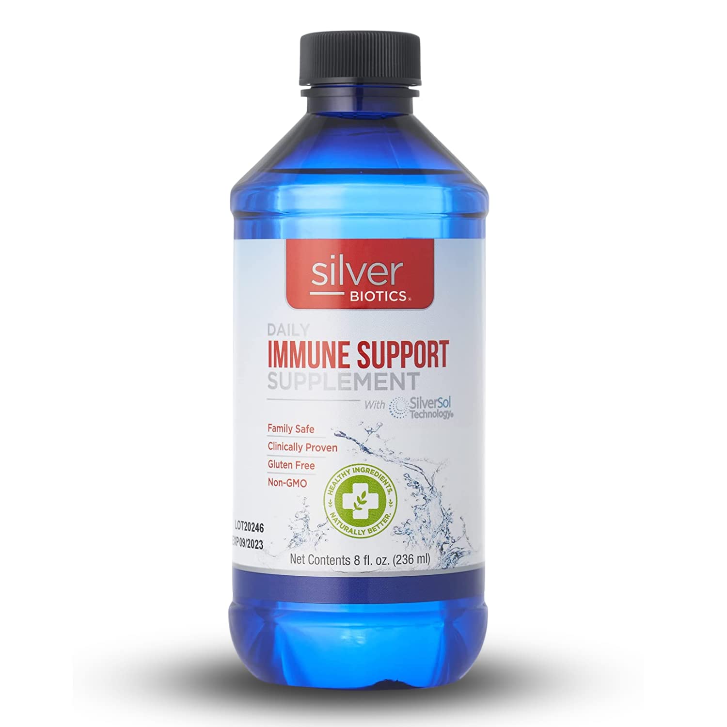 Silver Biotics frasco-8oz, uso diario para apoyo inmunológico potencial.