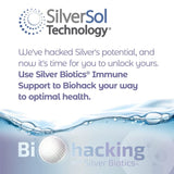 Frasco de Silver Biotics con diseño seguro.
