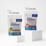 Pastilla de color naranja con vitamina C de American Biotech Labs Silver Biotics, complemento cítrico.