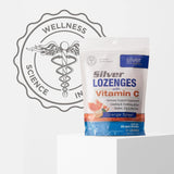 Uso diario: pastilla American Biotech Labs Silver Biotics, sabor naranja para energía sutil.