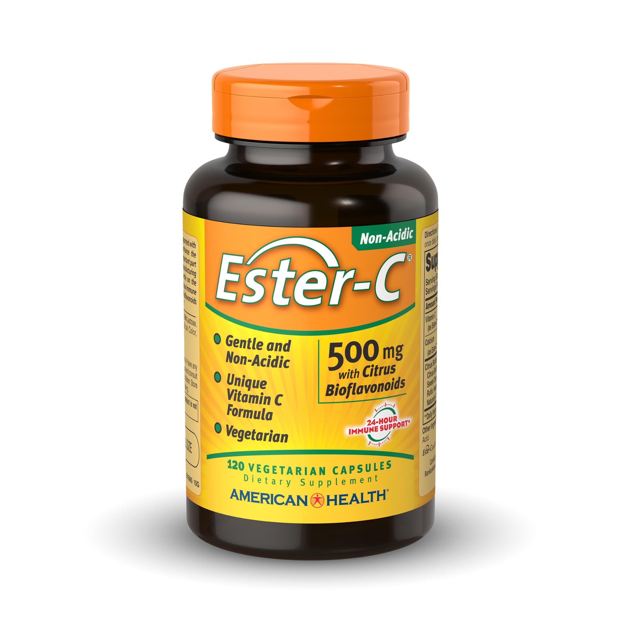 American Health Ester-C 500 mg, botella, apoyo diario al sistema inmune.