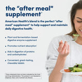 Etiqueta colorida de American Health con papaya y aroma agradable.