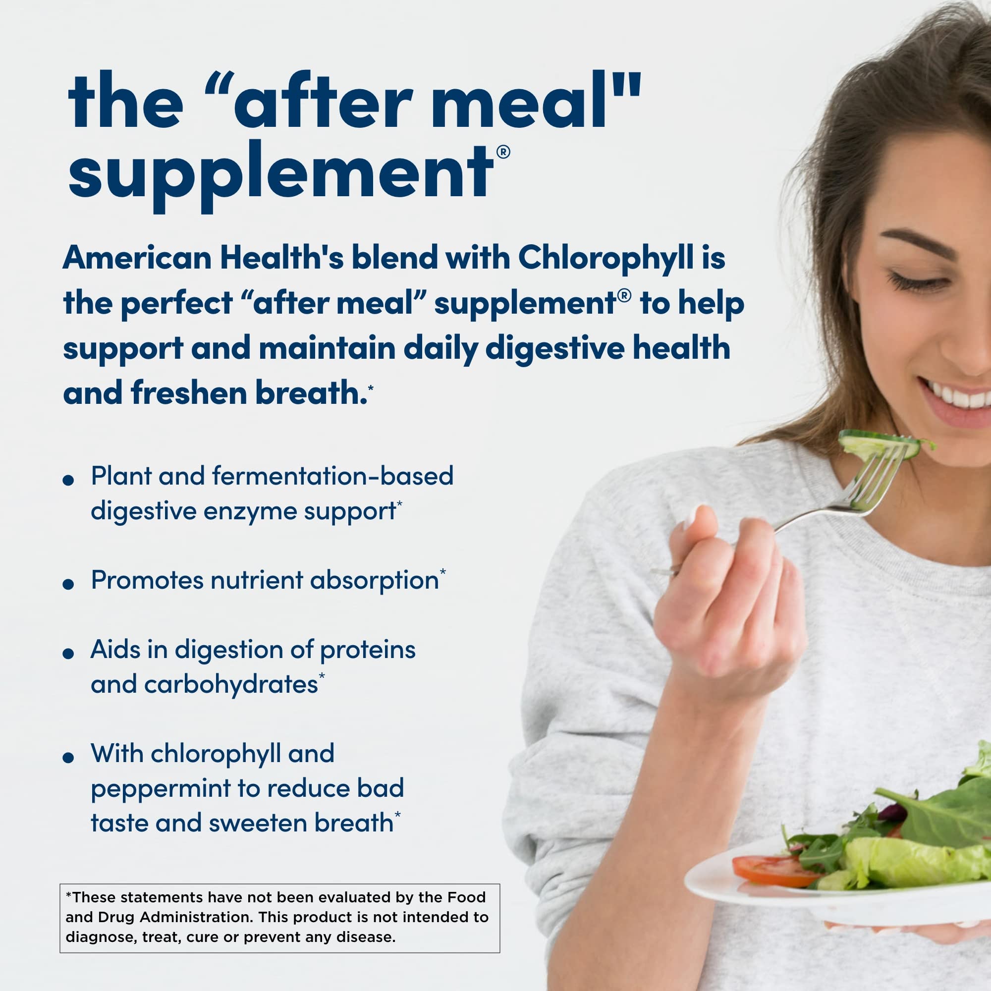 Empaque de 600 tabletas de American Health Papaya Enzyme para uso diario.