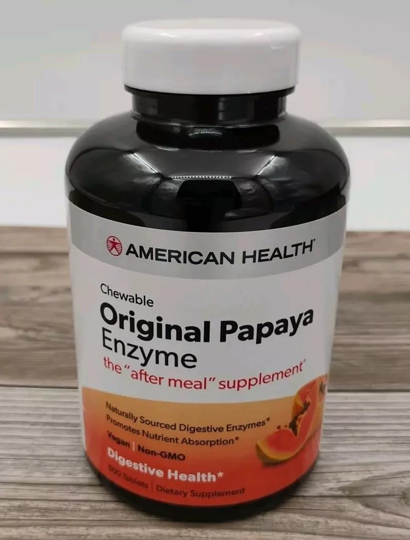 American Health Super Papaya Enzyme Plus, tabletas masticables para uso diario