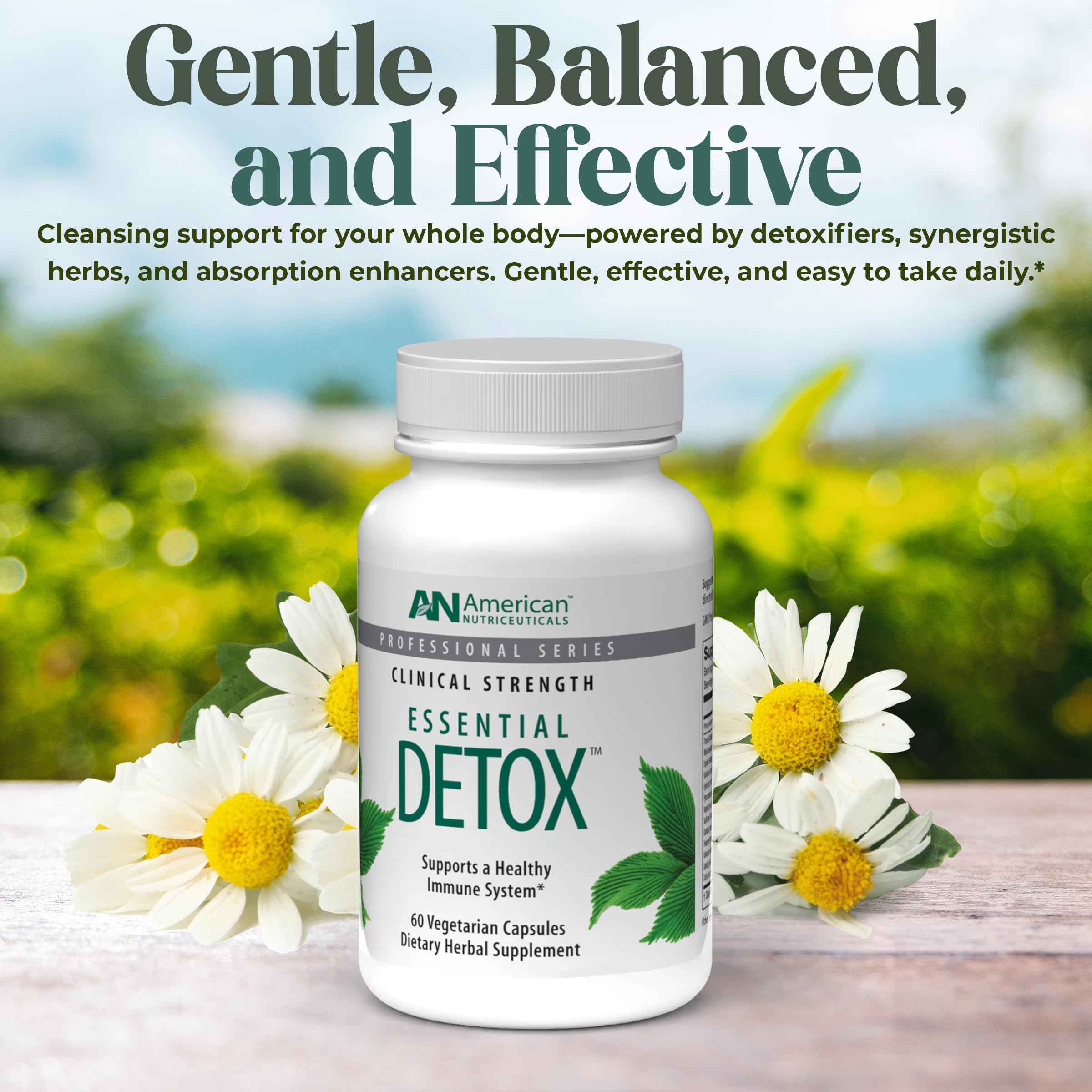 Desintoxicación Esencial de American Nutriceuticals cápsulas: uso diario para equilibrio metabólico