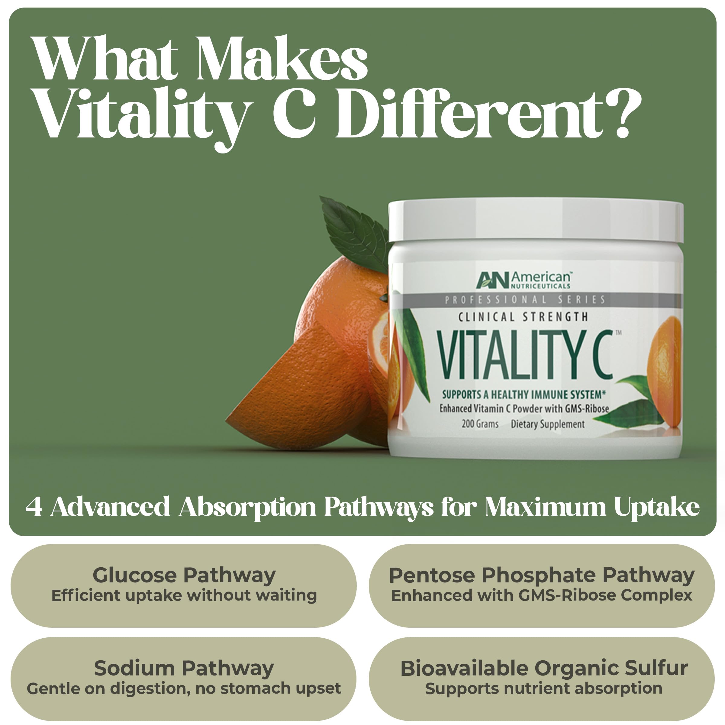 Vitamina C en polvo de American Nutriceuticals se disuelve fácilmente en agua.