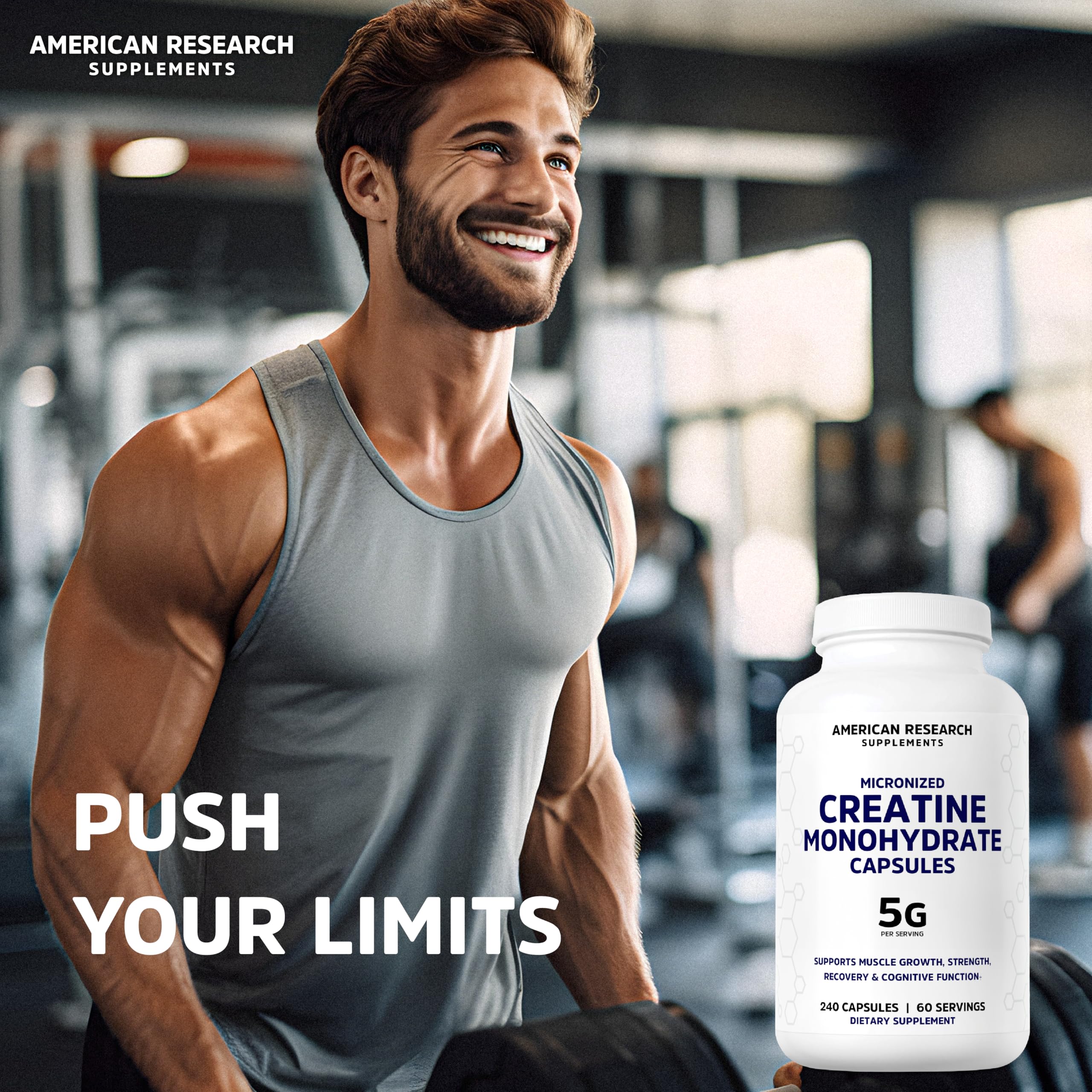 Creatina micronizada para mejor absorción de American Research Supplements