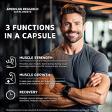 Envase de 240 cápsulas de American Research Supplements para suplementación continua