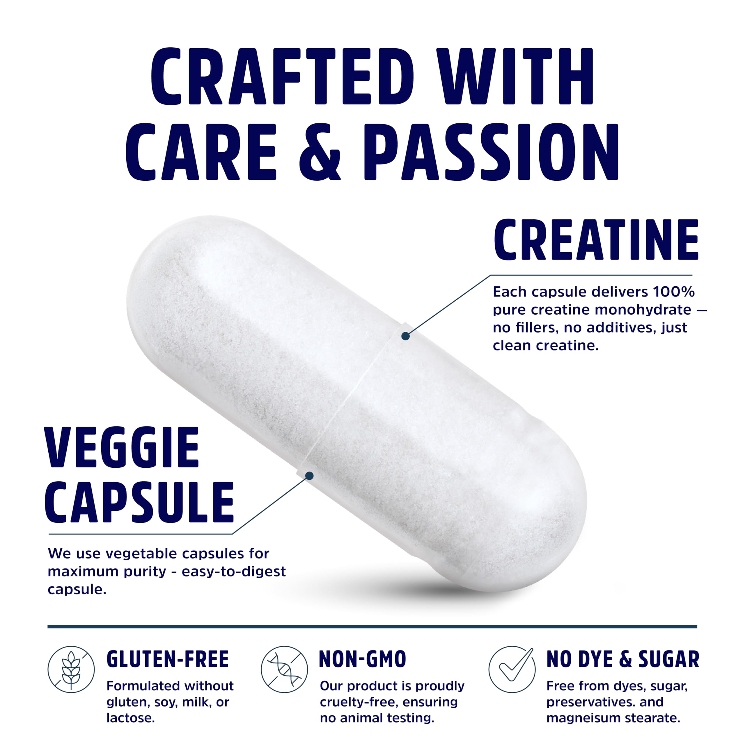 Etiqueta limpia sin aditivos artificiales de American Research Supplements