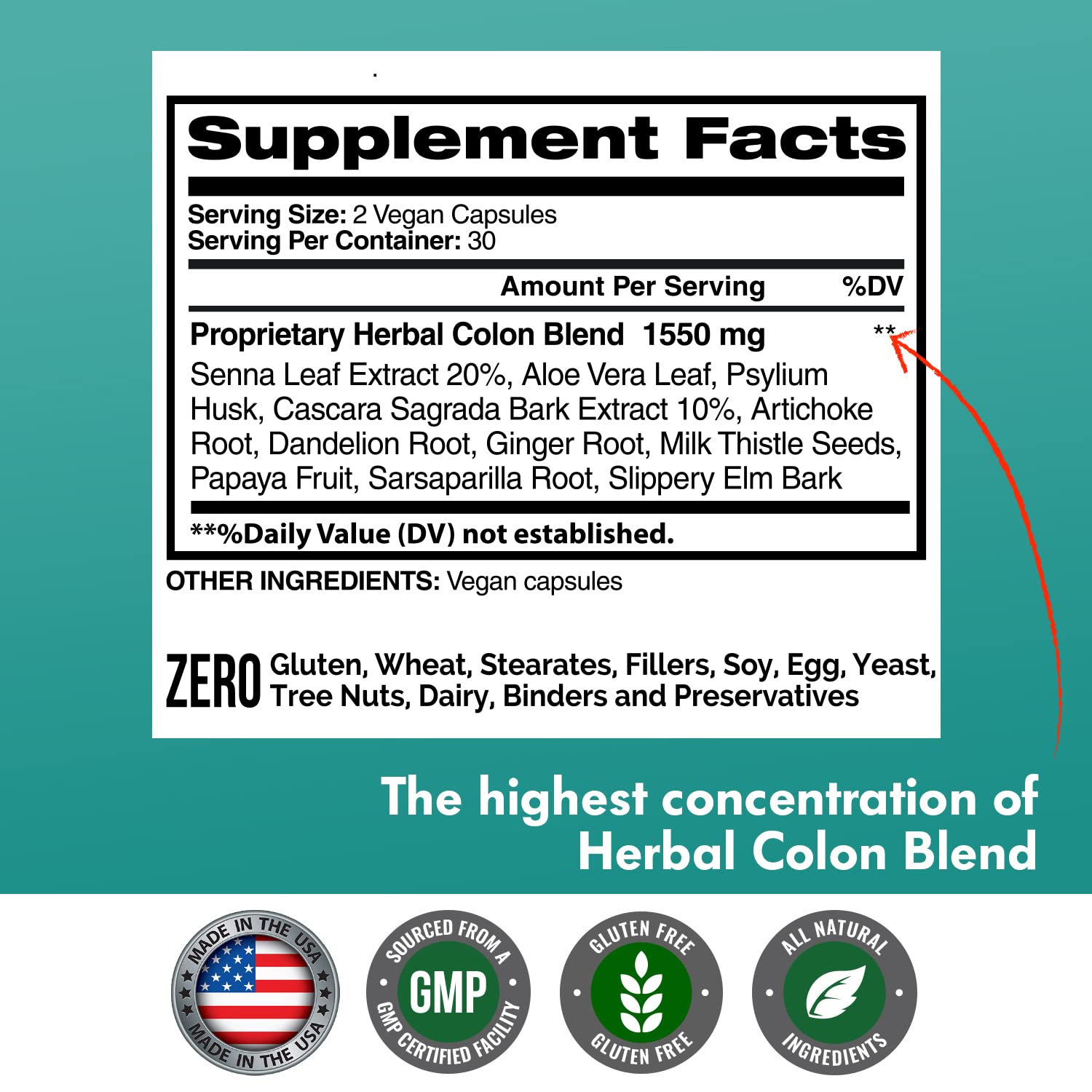 American Standard Supplements Limpieza de colon: cápsulas en uso diario