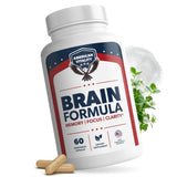 Fórmula cerebral de American Vitality: botella con cápsulas para claridad mental diaria.