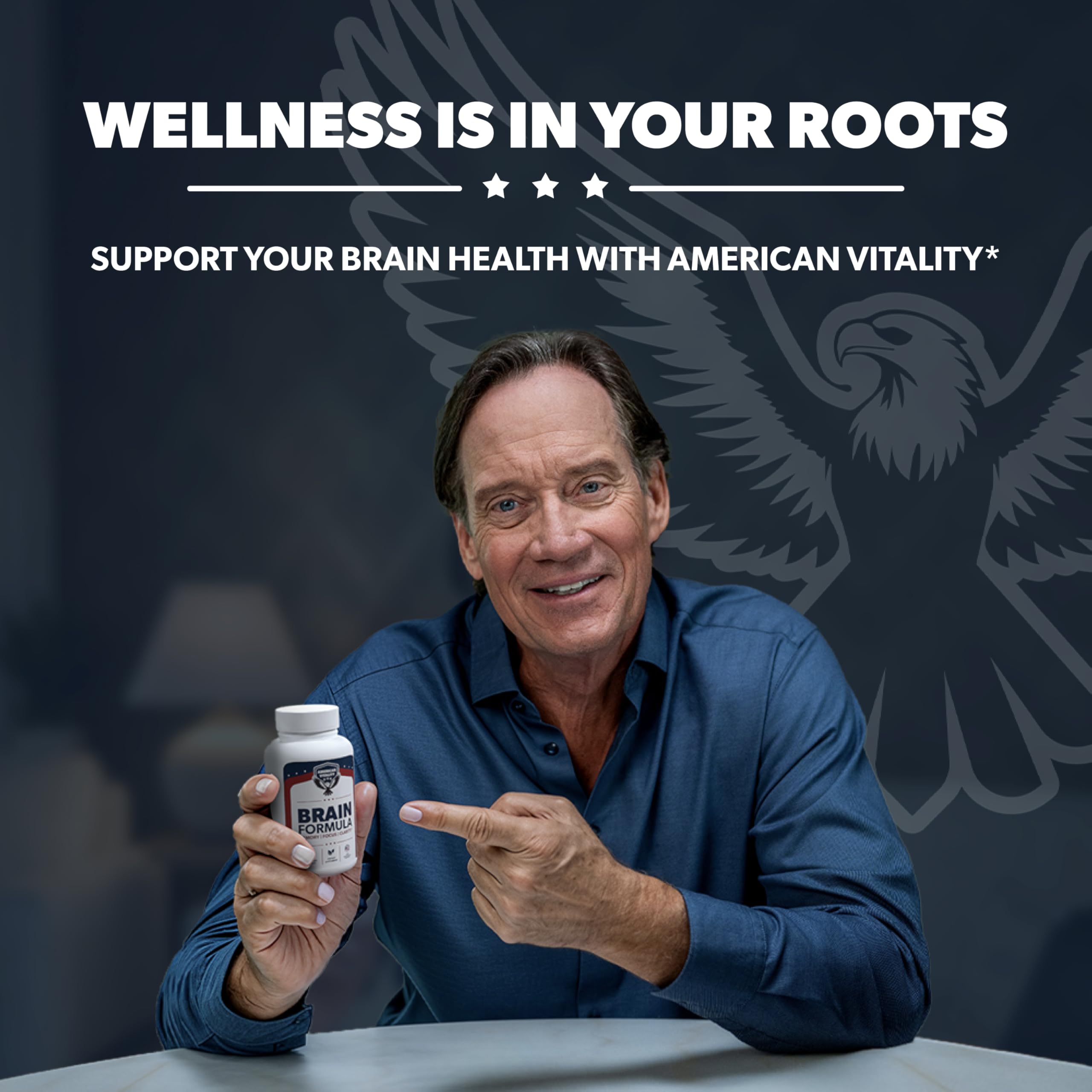 Detalle de cápsula de American Vitality Fórmula Cerebral para apoyo de neurotransmisores.
