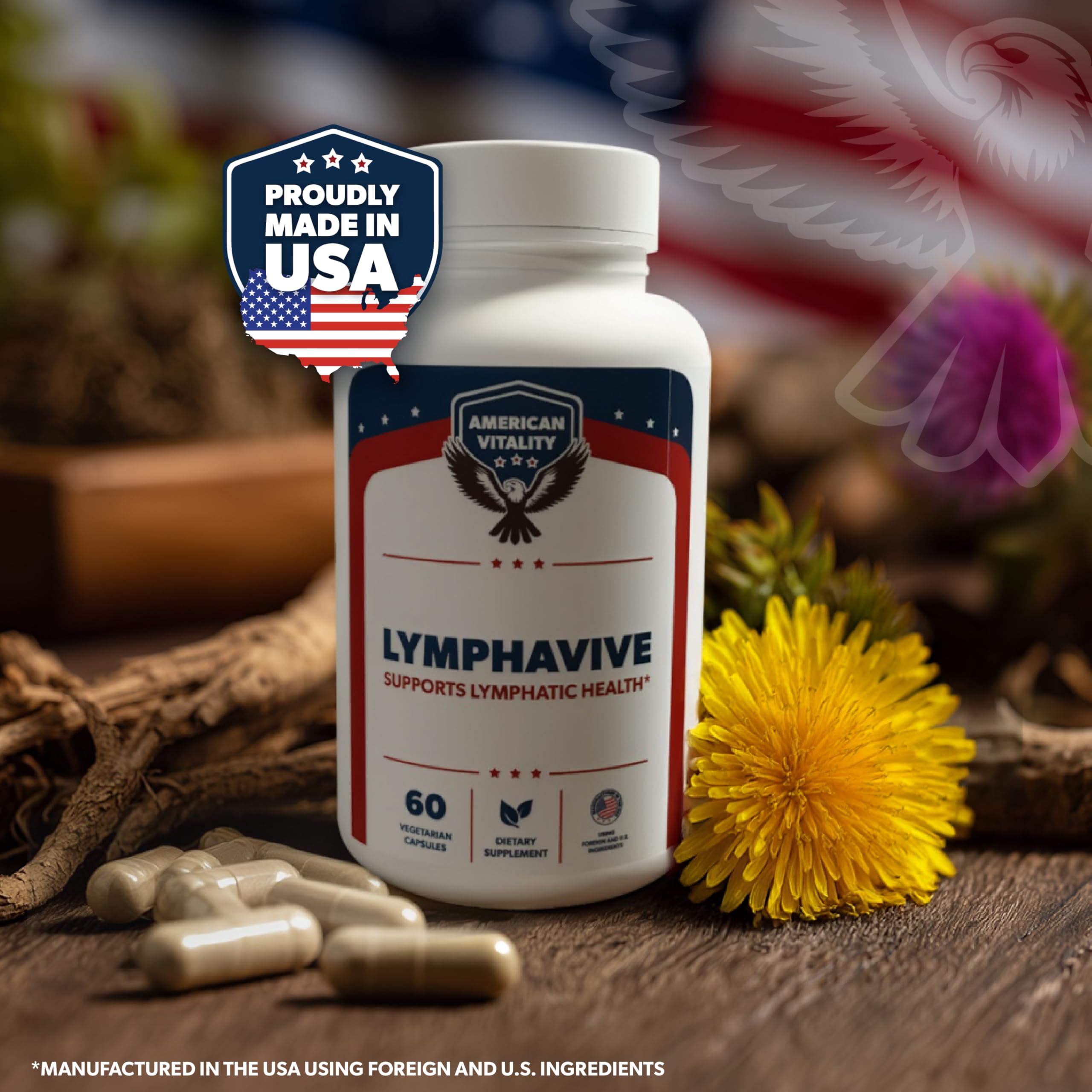 AMERICAN VITALITY ingredientes bromelina, diente de león y echinácea para apoyo diario