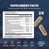 AMERICAN VITALITY Liver Nurture, bote trasero: etiqueta muestra antioxidantes y hierbas clave.
