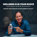 AMERICAN VITALITY Liver Nurture, cápsulas-detalle: cápsulas veganas para un uso diario.
