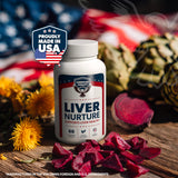 AMERICAN VITALITY Liver Nurture, dispensador cápsulas: cápsulas vegetales para consumo diario.