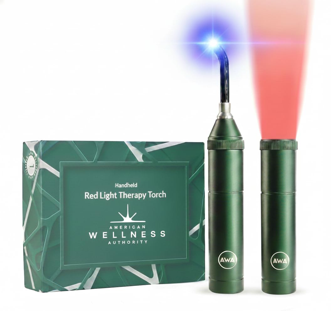 American Wellness Authority: varita de luz roja para la cara, favorece la rutina de cuidado.