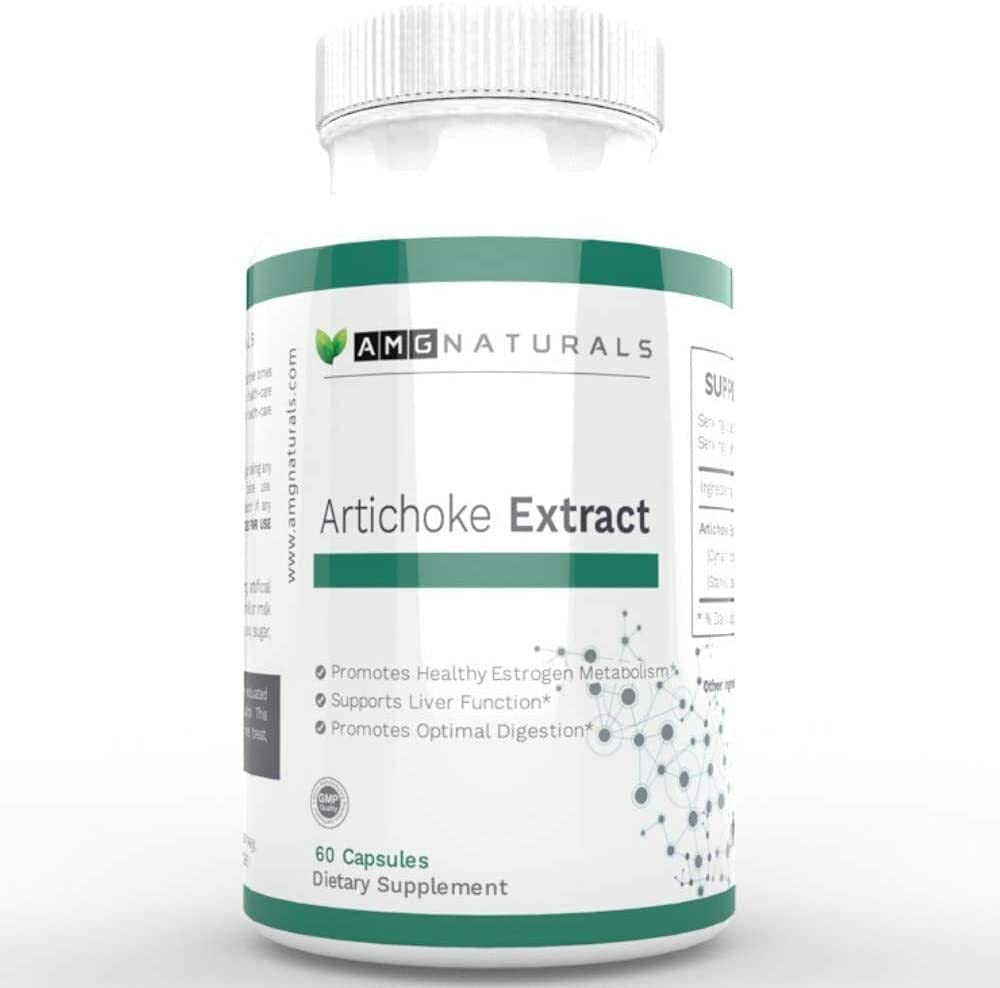 AMG Naturals Artichoke Extract en botella para apoyo digestivo suave