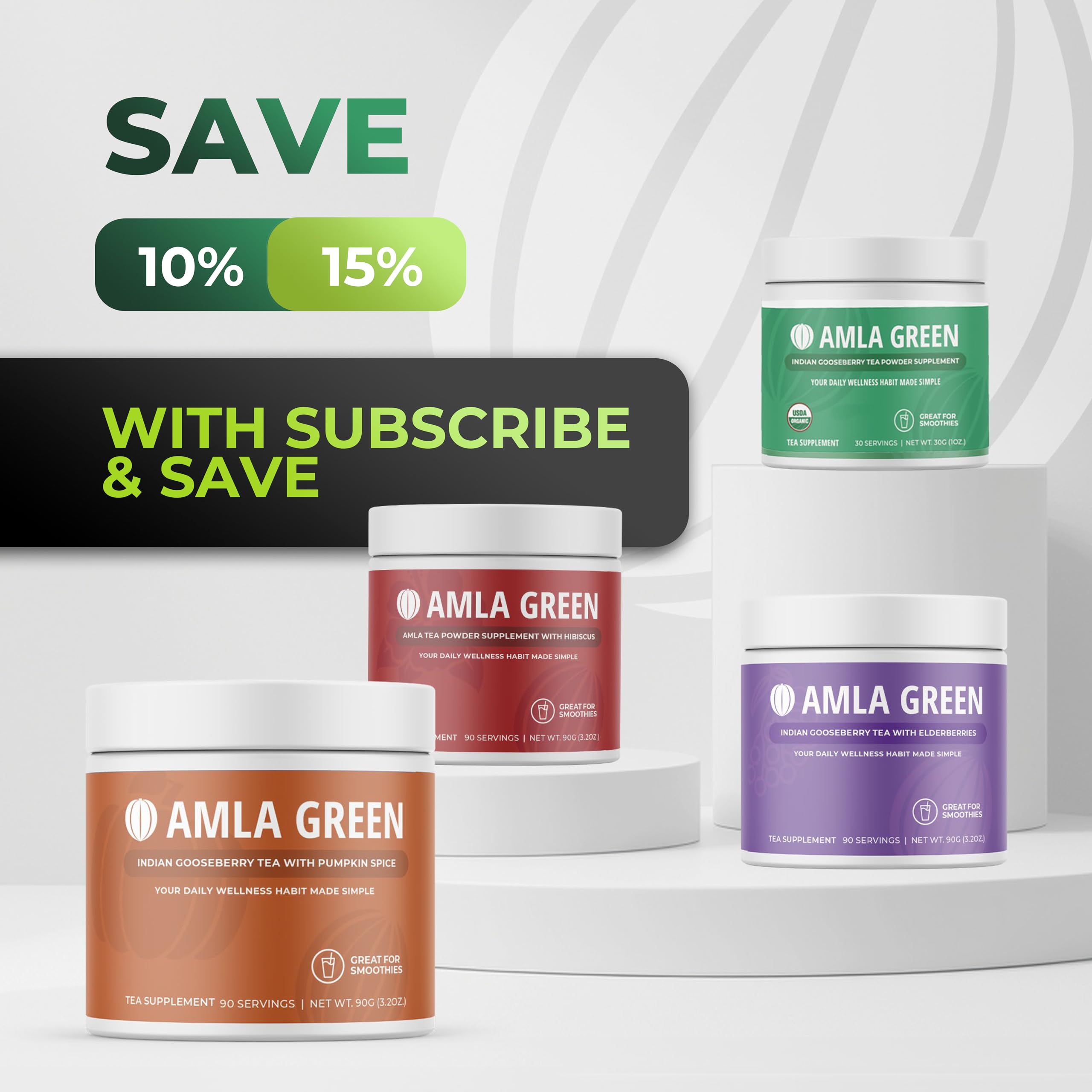 Amla Green uso diario, fácil de incorporar en batidos.