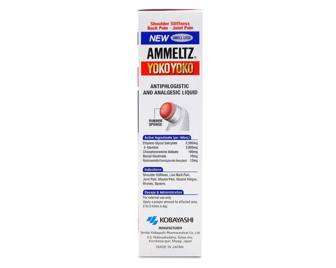 Ammeltz Yoko Yoko Smell Less 80ml, uso en hombro y espalda para molestias puntuales.