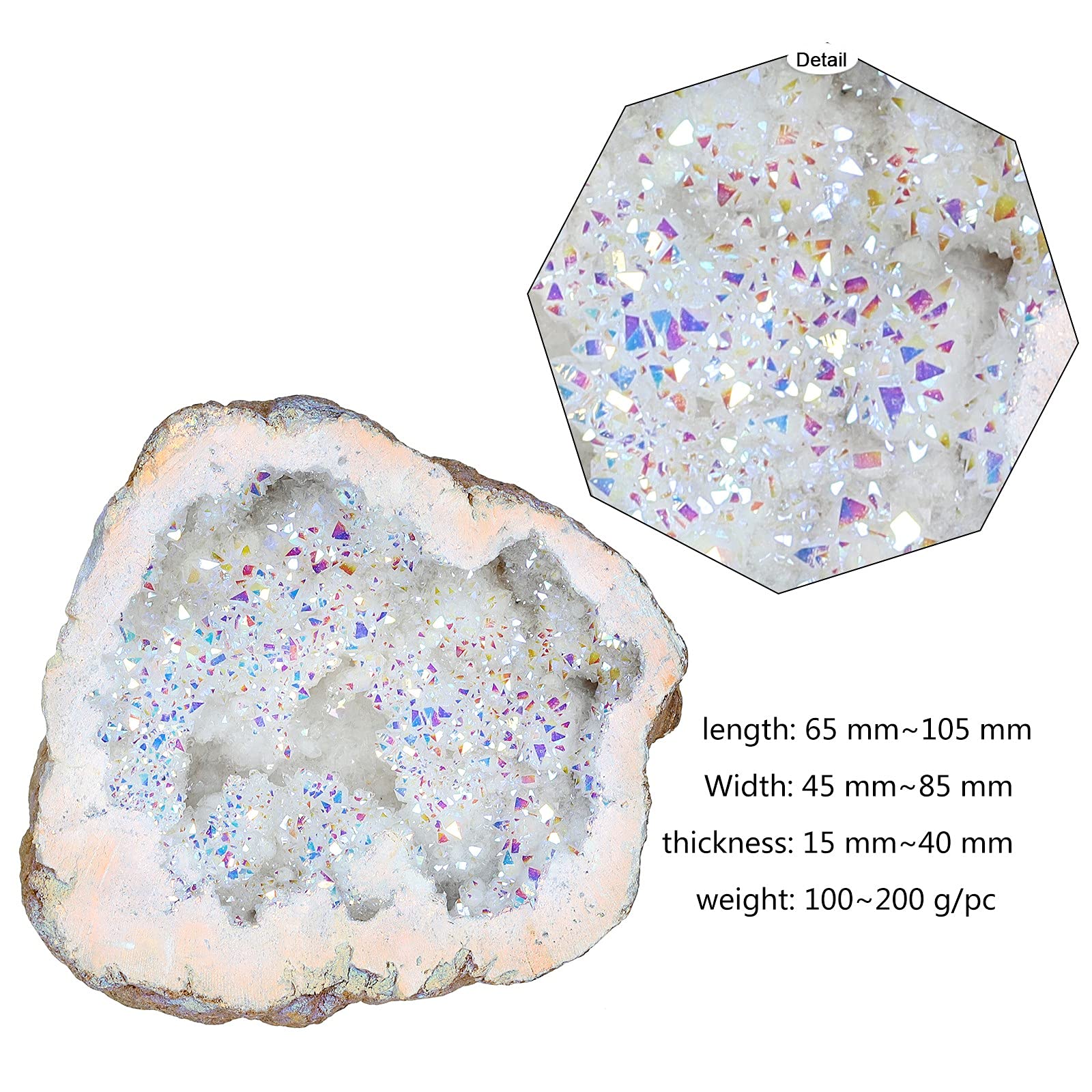 Geoda Amogeeli con brillo arcoíris, añade color decorativo a la habitación.