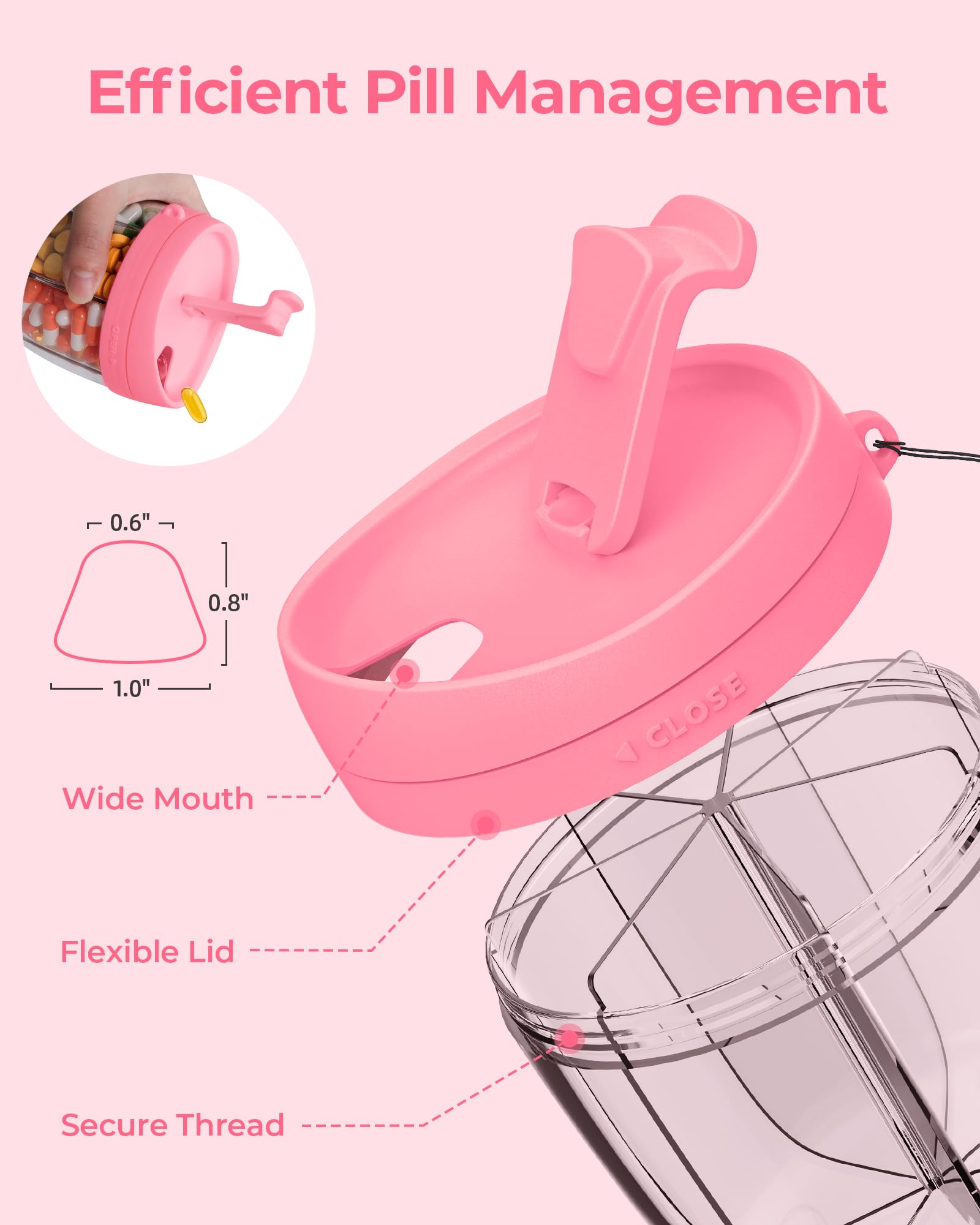 AMOOS dispensador libre de BPA, ideal para viajes y transporte.