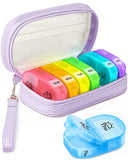 AMOOS estuche de píldoras de doble uso, ideal para viajes y organización diaria.