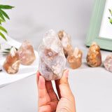 AMOYSTONE arte-cristal-agata-flor-cerezo ideal para decoración y bienestar.