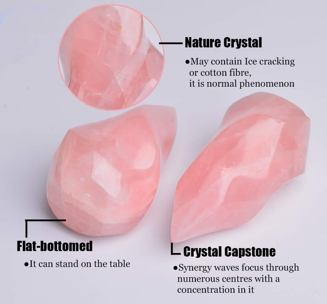 AMOYSTONE cuarzo rosa detalle cristal, primer plano de su color y brillo.