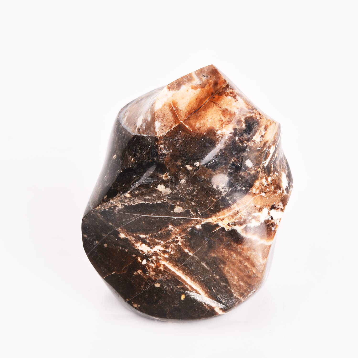 AMOYSTONE Ópalo Negro: pieza de exhibición en estantería o mesa de centro.