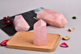 AMOYSTONE pieza decorativa de cristal rosa para hogar.