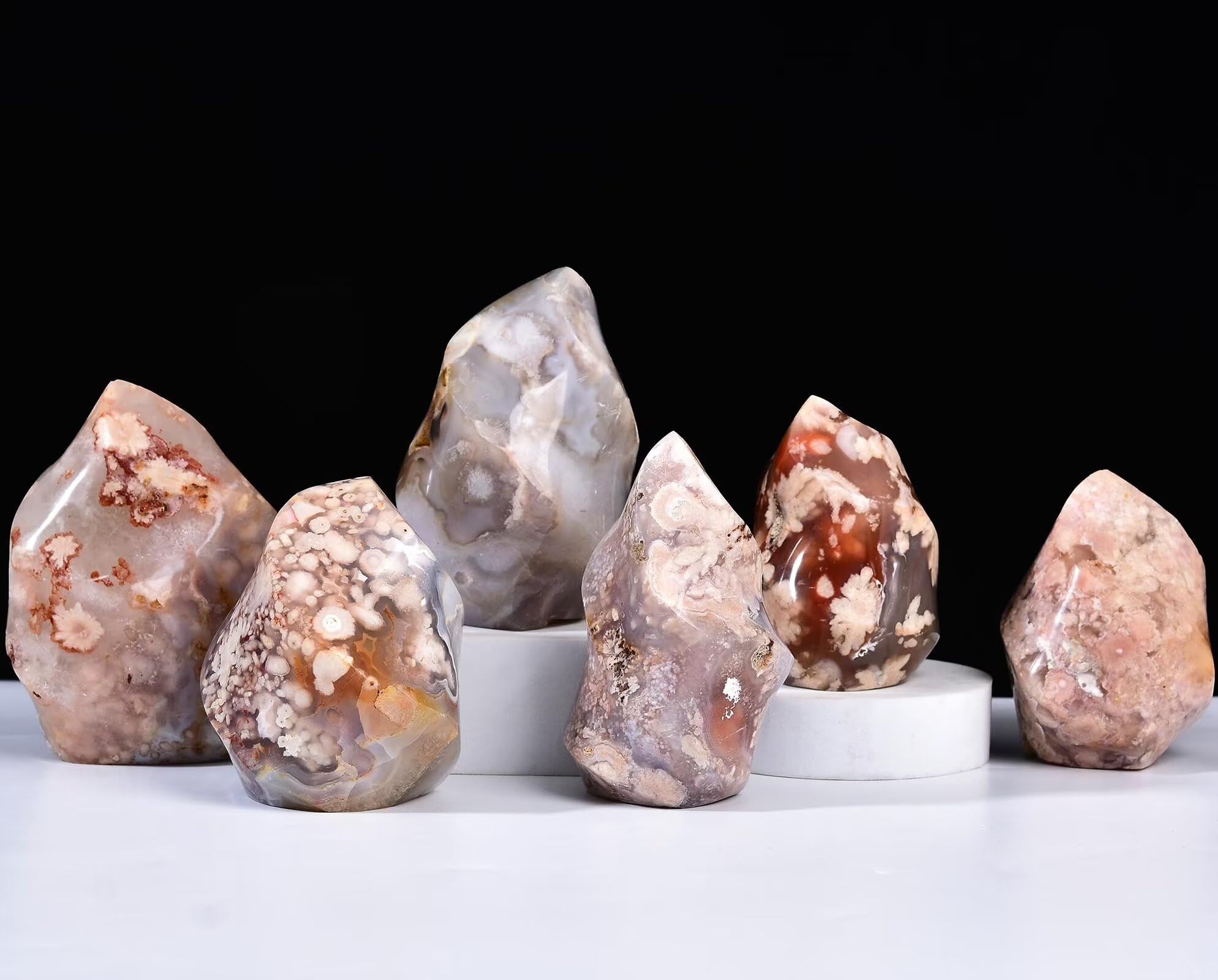 AMOYSTONE regalo-cristal-agata-flor-cerezo ideal para amantes de gemas.