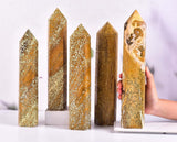 AMOYSTONE varita de jaspe amarillo, ideal para colección y decoración consciente.
