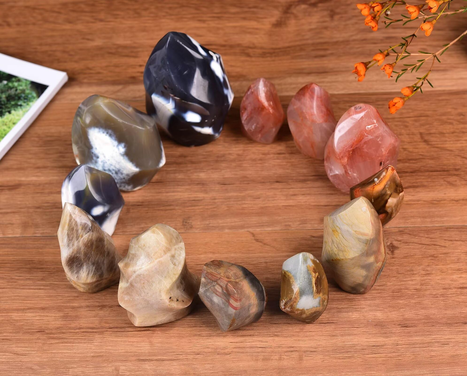AMOYSTONE Torre de energía para Reiki y concentración en el trabajo o casa.