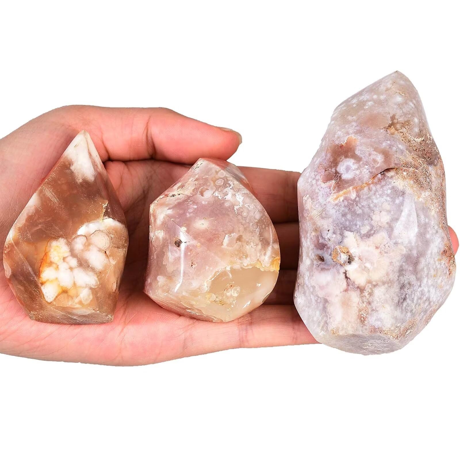 AMOYSTONE torre-llama-agata-flor-cerezo para meditacion y armonía en casa.