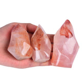 AMOYSTONE Torre llama hematoide roja, ideal para meditación y armonía en el hogar.