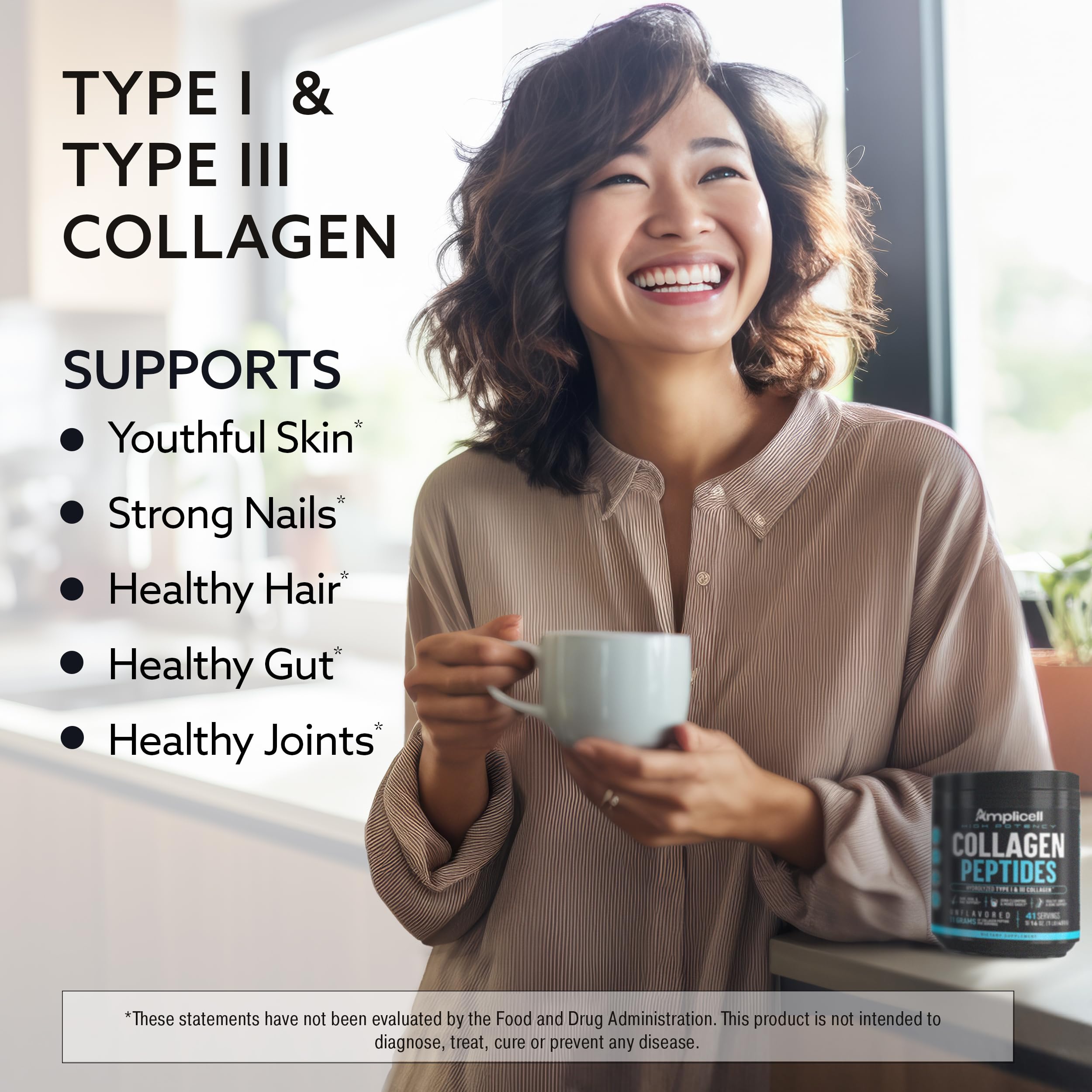 Amplicell Colágeno hidrolizado ideal para café o batidos sin cambiar sabor.