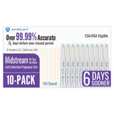 Amplim Midstream envase práctico para prueba de embarazo, fácil de almacenar.