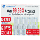 Amplim prueba de embarazo ultrasensible de 10 mIU/mL para detección temprana desde casa.