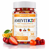 AMVILAB Amevit Kids Gummy, frasco práctico para consumo diario.