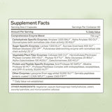 Etiqueta de Amy Myers MD Complete Enzymes, foco en equilibrio intestinal.