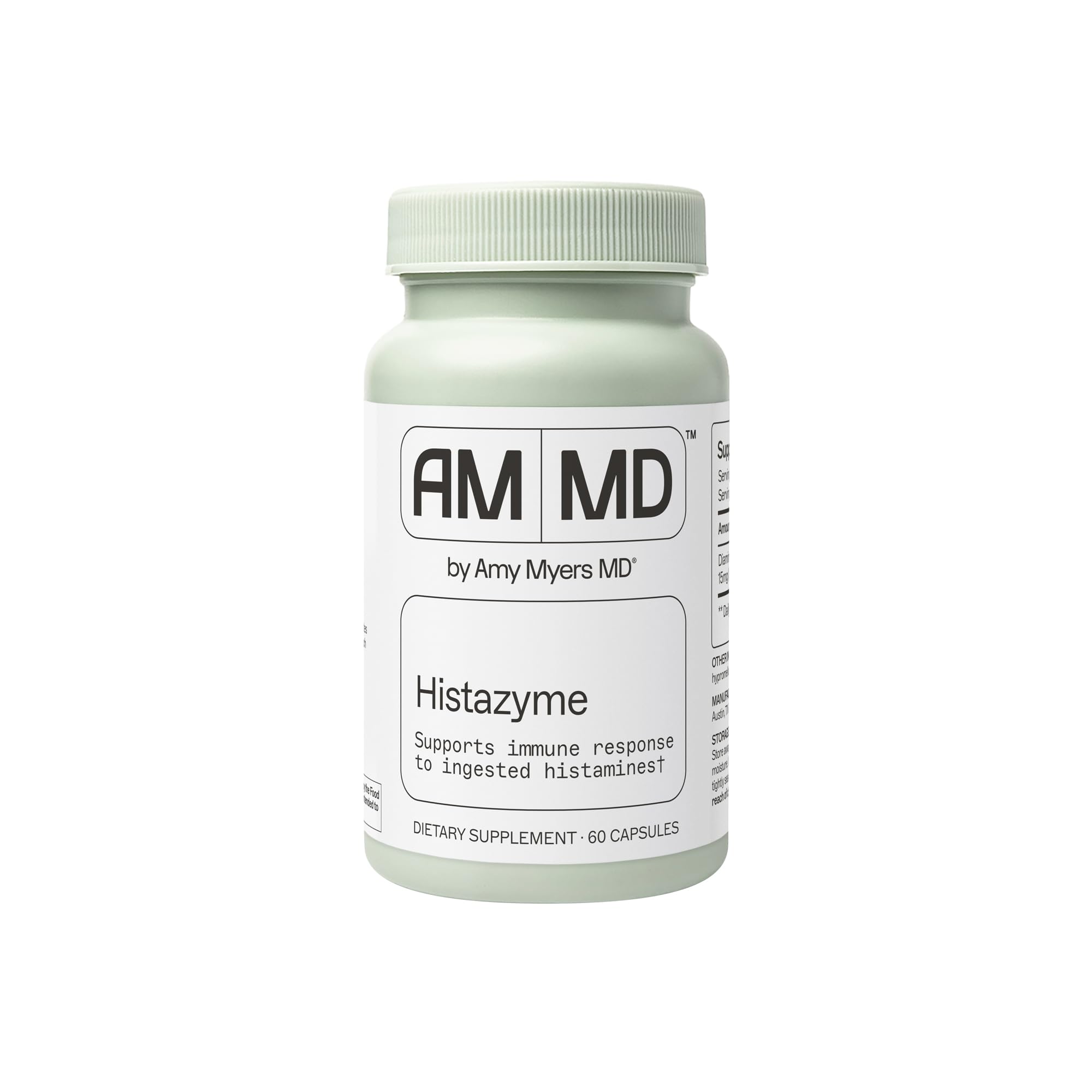 Amy Myers MD Histazyme DAO: cápsulas para apoyar la digestión y la tolerancia a la histamina.
